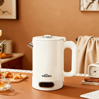 Bouilloire électrique portable sans fil de nouvelle conception, 1,7 L, couleur personnalisée, double couche, ébullition rapide, arrêt automatique, usage domestique