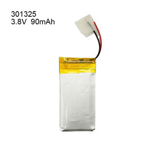 Venta al por mayor batería Lipo recargable 301325 3,8 V 90mAh batería de polímero de litio batería de 3 cables para auriculares Bluetooth - Product Image 3