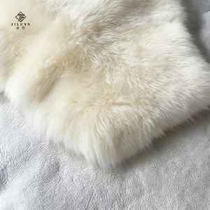 Natuurlijke groothandel schapenvacht tapijten echt leer met lang haar schapenvacht leer echt bont deken autobekleding dierenbont - Product Image 4