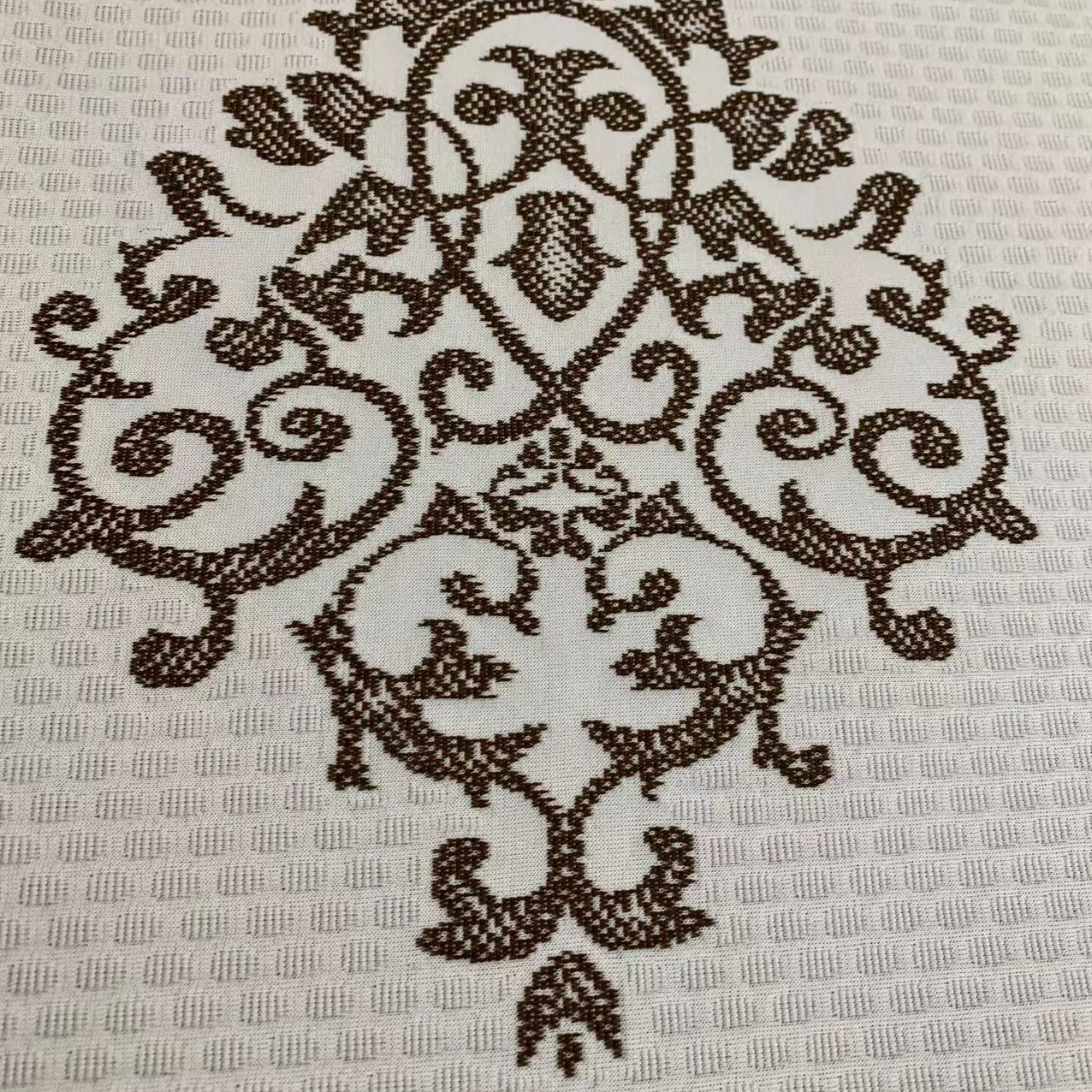 Latest design 180gsm knitted mattress fabric jacquard 100% polyester