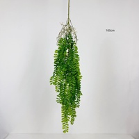 Guirlande de plafond artificielle en forme de fougère, 105 cm, fausse verdure pour toile de fond de mariage, décoration murale florale, vente en gros