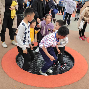 <span class=keywords><strong>Trampoline</strong></span> encastré Qunzhen personnalisé pour parc, design coloré, avec logo OEM - Product Image 3