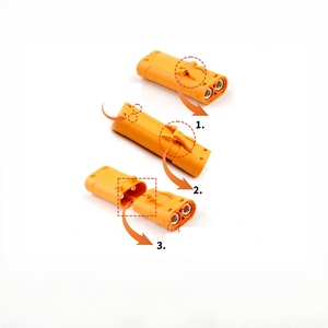 ขั้วต่อที่ใช้ร่วมกันได้กับ Amass LCB40-M/F XT90 - สายทองแดงชุบเงินพร้อมขั้วต่อแบบจีบสำหรับชุดแบตเตอรี่ Li-ion - Product Image 4