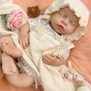 Poupée Reborn en Silicone Souple de 20 Pouces, Corps Peint, Accessoire Photo, Bébé Réaliste Souple, Nouveau-né Fille/Garçon, Sculpture Non Peinte - Product Image 3