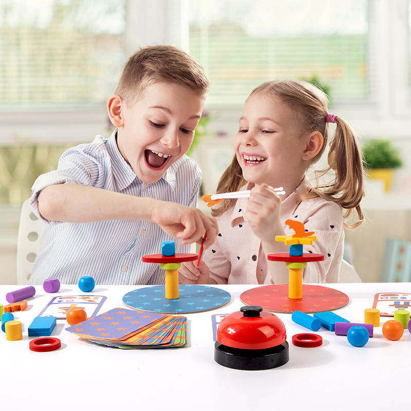 New Wooden Clip Bead Sensory Toys Montessori Color Sorting Matching ...