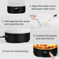 Humidificateur intelligent pour machine d'aromathérapie Éclairage d'ambiance LED coloré avec minuterie Parfait pour l'aide au sommeil nocturne