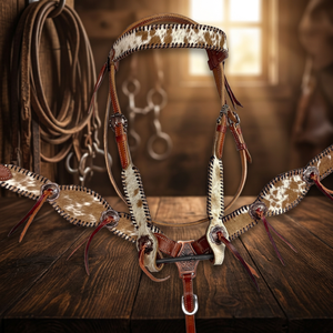 Custom Durable Soft Natural <b>Leather</b> Horse Riding Saddle Set Lightweight Western Accessories Breast Collar Headstall Custom Logo - Product Image 3