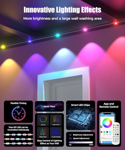 Décoration lumineuse de Noël pour entrepôt extérieur, résistante à l'eau, application de lumières LED RGB à pixels pour jardin - Product Image 3