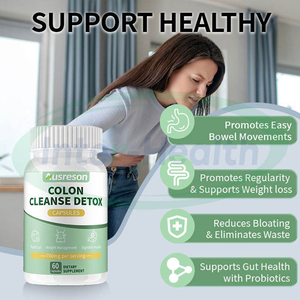 Cápsulas Ausreson para Limpeza do Cólon, Suplementos Herbais para Saúde Intestinal, Pílulas Probióticas para Emagrecimento, Cápsulas Detox para Limpeza do Cólon - Product Image 3