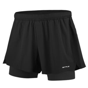 Shorts de sport pour homme, solides, 5 pouces, doublés, séchage rapide, écologiques, design 2 en 1, poches zippées, pour la gym, la randonnée, les marathons - Product Image 4