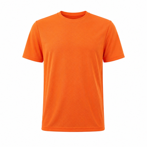 T-<span class=keywords><strong>shirt</strong></span> respirant en maille œil-de-perdrix à séchage rapide, orange, <span class=keywords><strong>pour</strong></span> hommes et femmes, streetwear, vêtements de sport décontractés, hauts de performance - Product Image 1