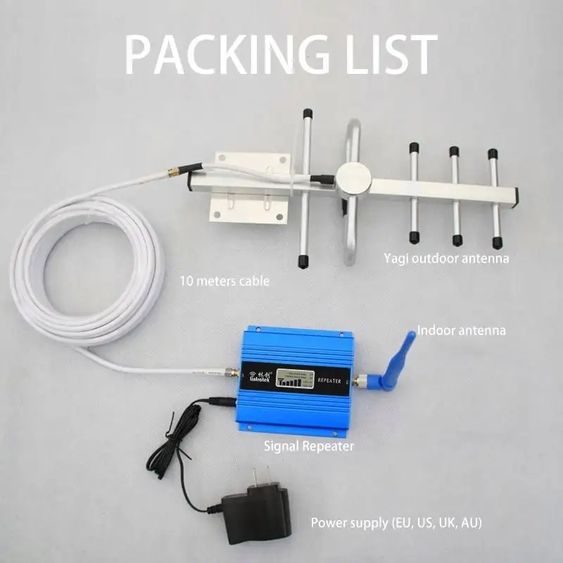 2G Conjunto Completo GSM 900 mhz Mobile Signal Booster Display LCD GSM 900 melhor chamada Cell Phone Repetidor Celular Amplificador + Antena