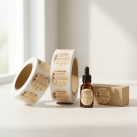 Étiquettes autocollantes rondes imprimées sur mesure, imperméables, pour bouteilles d'huiles essentielles, étiquettes pour huile de tea tree, logo personnalisé