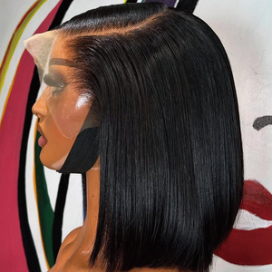 Pelucas Cortas Bob de Cabello Vietnamita Virgen al por Mayor, Precio Económico, Peluca Frontal de Encaje 13x4 Sin Pegamento HD Liso Extremo, Modelo RUBE 0313 - Product Image 3