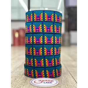 Bán Buôn Hoa Thêu Cổ Điển Dân Tộc Ấn Độ Phong Cách Vải Tuyn Ren Cắt Tỉa Biên Giới Đầy Màu Sắc Lưới Thêu Ren Trim - Product Image 1