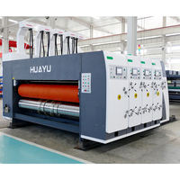 Huayu Serie Fruitdoos Maken Verpakkingsmachine Golfkartonnen Doos Flexo Afdrukken Sleuf Stans Snijmachine