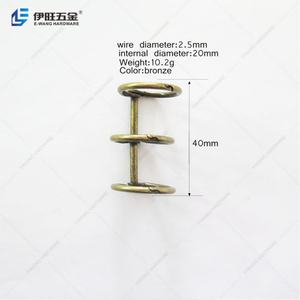 2.5x20x40MM 3 <b>Ring</b> <b>Binder</b> Desk Calendar <b>Ring</b> Bronze File Folder - Product Image 4
