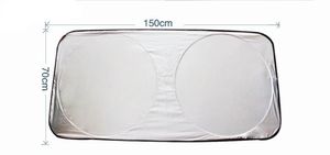 Ensemble universel de 6 pare-soleil pliables pour <span class=keywords><strong>voiture</strong></span> - Housse de fenêtre isolante thermique en polyester argenté - Product Image 4