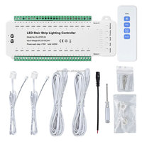 Système de contrôle d'éclairage LED à capteur d'escalier à 28 canaux, 420W, DC 12V/24V, le plus récent, pour bande lumineuse