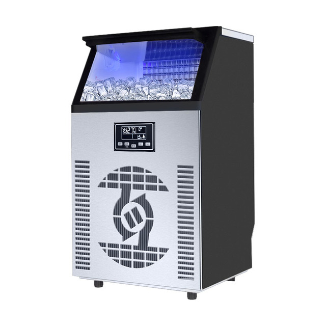 New Ice Maker 60kg/24 Hours Industrial Making Machine Fully Automatic Intelligent Touch Screen Motor Easy Operate for Business