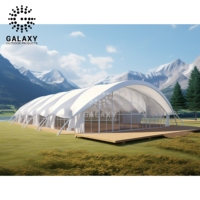 Tenda Atap Lengkung Transparan PVC Baru 2024 dengan Struktur Aluminium 15m*20m untuk Acara, Pameran Dagang, dan Pameran (Semua Musim)