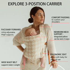 Portabebés Certificación CPC Bolsa de transporte de bebé de tela personalizada Jacquard Bolsa de transporte para bebé Bolsa de hombro ergonómica - Product Image 2