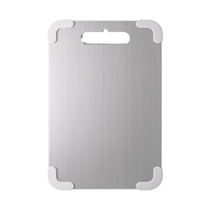 Chống trượt Silicone góc thớt 304 thực phẩm cấp thép không gỉ thớt thép cuối cùng thớt cho nhà bếp - Product Image 4