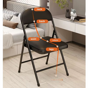 Chaises pliantes en métal, chaises pliantes légères et durables pour événements extérieurs, mariages et banquets - Product Image 6