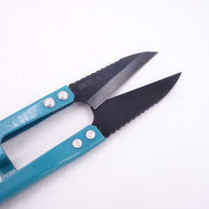 Dajixing Toothed Yarn Shears DJ-112T Stainless Steel U Shaped Spring Scissors For Trimming <b>Thread</b> Ends Garment Processing - Product Image 4