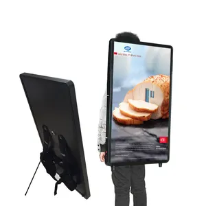 Kinh Doanh hình chữ nhật đa năng LCD hiển thị Ba lô biển quảng cáo cho quảng cáo và tiếp thị video Ba lô biển quảng cáo