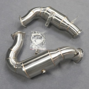 High Performance Resonator Downpipe for Porsche Macans Turbo 2014-2017 3.0T/3.6T - Stainless Steel - Product Image 3