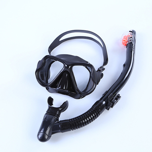 Đen Silicon Mặt Nạ Ống Thở Set Lỏng Da Scuba Diving Mặt Nạ Với Khô Hệ Thống Hàng Đầu Silicon Cơ Quan Ngôn Luận - Product Image 2