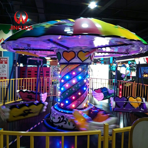<span class=keywords><strong>Silla</strong></span> Voladora Giratoria con Forma de Paraguas Arcoíris, con Asientos en Forma de Corazón y Luces LED para Parques Infantiles - Product Image 4