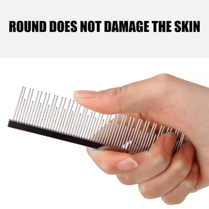 Pet Comb Double Tooth Needle Stainless Steel Grooming Comb For Dogs <b>Cats</b> Remove Floating Hai - Product Image 3