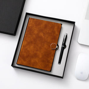 สมุดโน้ตและปากกาแบบหนาชุดสองชิ้นของขวัญทางธุรกิจสมุด<span class=keywords><strong>งาน</strong></span>สำนักงานสมุดโน้ตสีเขียวเข้มระดับไฮเอนด์พร้อมหัวเข็มขัด - Product Image 6