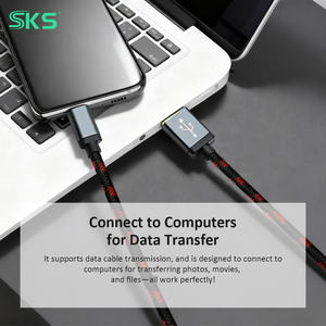 Câble USB-<span class=keywords><strong>A</strong></span> vers Type-C tressé en denim SKS 1m/2m 5A PD Charge rapide Conducteur en cuivre pur Gaine en nylon blindage <span class=keywords><strong>Imprimante</strong></span> IOS - Product Image 5