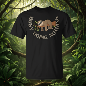 Camiseta Divertida de Perezoso: Lleno de Trabajo Haciendo Nada - Categoría Promocional - Product Image 3