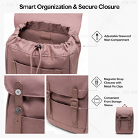 Tas Ransel Mini Flap Kanvas Tahan Lama dengan Gesper Magnetik dan Tali Bahu yang Dapat Disesuaikan untuk Remaja, Aktivitas Luar Ruangan, dan Kebutuhan Khusus
