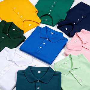 Camisetas de Golf Personalizadas para Hombre, de Poliéster/Algodón, Manga Corta, Transpirables, con Botones, Tejido de Punto, Bordadas, para Verano - Product Image 1
