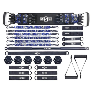 Innstar Home Workout Gym Fitness Equipment Set with 6 Resistance Bands Set and 8 Accessories , Home Fitness Full Set