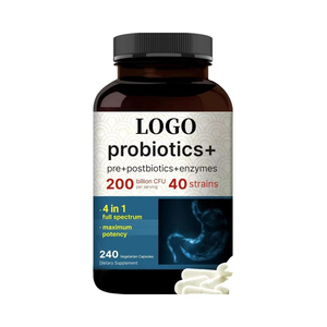 Cápsulas de Probióticos 4 en 1, 200 Mil Millones de UFC, 40 Cepas, Prebióticos, Postbióticos, Enzimas Digestivas, Salud Intestinal, Suplemento Vegetariano - Product Image 1