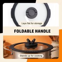 Couvercles universels en verre trempé pour casseroles et poêles de cuisine, écologiques, de type C, sur mesure, fabriqués par le fabricant