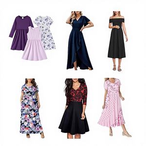 Vestidos de Mujer de Materiales Mixtos Nuevos para Venta al Por Mayor de Ropa de Moda - Origen Guangdong Modelo QZ-006 - Product Image 1