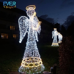 EVER BRIGHT LED Lumières <span class=keywords><strong>de</strong></span> <span class=keywords><strong>Noël</strong></span> Motif décoratif Figure <span class=keywords><strong>Ange</strong></span> Lumière Décoration - Product Image 1