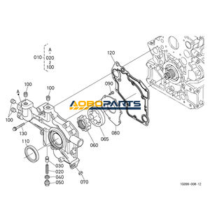 V2607 Motor Voorklep 1j70004220 1j700-04220 1j700-04221 1j700-0422-0 Voor Graafmachine En Lader Motoronderdelen - Product Image 2