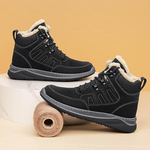 Botas de nieve de invierno de forro polar grueso de caña alta para parejas, con aumento de altura, antideslizantes, para senderismo y montañismo al aire libre, talla grande - Product Image 2