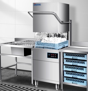 Lavavajillas Comercial Tipo Campana, Equipo de Cocina Industrial Automático de Alta Eficiencia con Certificación CE, Superventas - Product Image 1