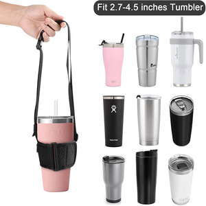 Bolsa de neopreno personalizada de fábrica, soporte para botella de agua, bolsa de mano con correa para el hombro - Product Image 4