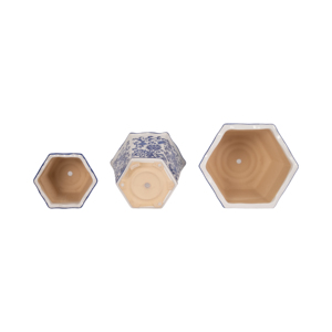 Macetas de Cerámica Estilo Chinoiserie con Diseño Floral, Juego de 3 para Decoración Interior y Exterior - Product Image 6