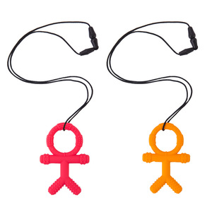 Collana da masticare in silicone per gengive del bambino, giocattolo masticabile a forma di bambino con cordino, per 0-24 mesi - Product Image 4